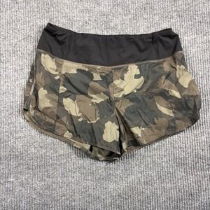 Athleta Shorts Women's M Camo Running  Green Black Camouflage Athletic Gym